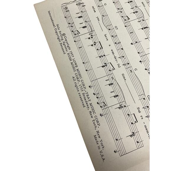 Remember Youre Mine Sheet Music 1957 Pat Boone Kal Mann Bernie Lowe - Picture 5 of 6